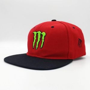 Monster Energy Snapback Trucker Hat Georgetown Collection Two Tone Athlete Red